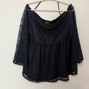 Torrid Black Lace Blouse